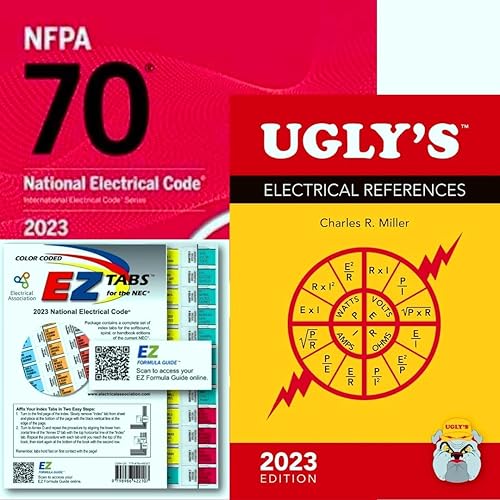 NFPA 70 National electrical code 2023 Spiralbound with 2023 Ugly’s Electrical Reference with Color coded Tabs