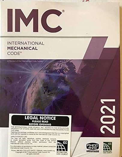 2021 International Mechanical Code , 2021 IMC  2021 by ICC
