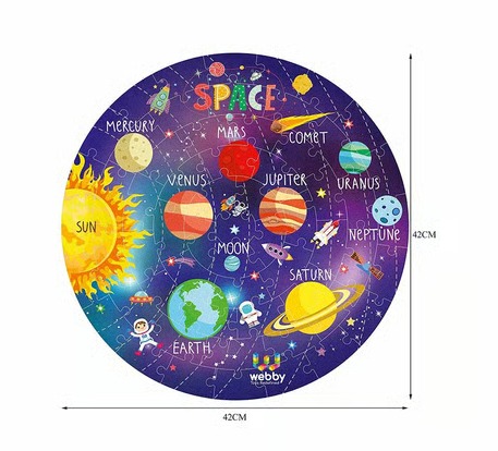Toys Amazing Outer Space Solar System Jigsaw Puzzle 60 pieces (Multicolour)