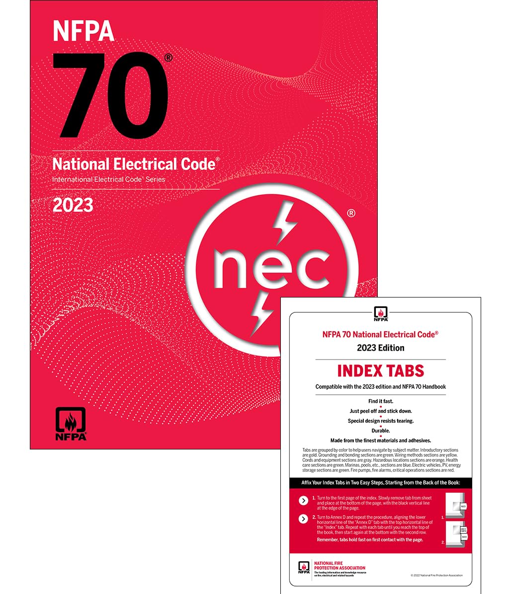NFPA 70, National Electrical Code (2023) with Self-Adhesive Index Tabs Paperback – October 3, 2024